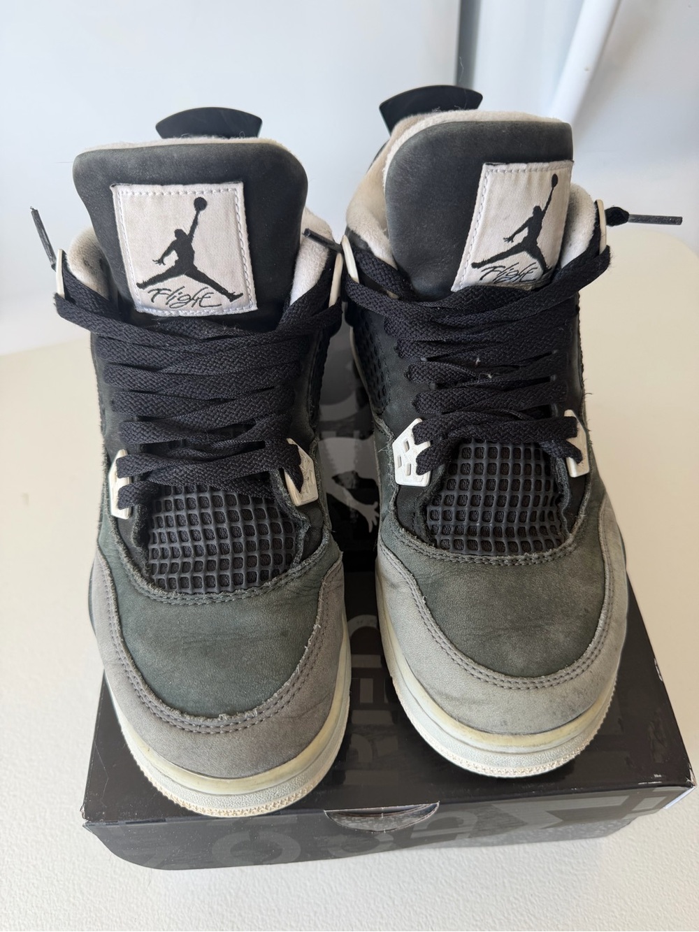 Jordan Men's Gray and Black Suede Mesh Sneakers